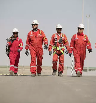 Employees with safety gear